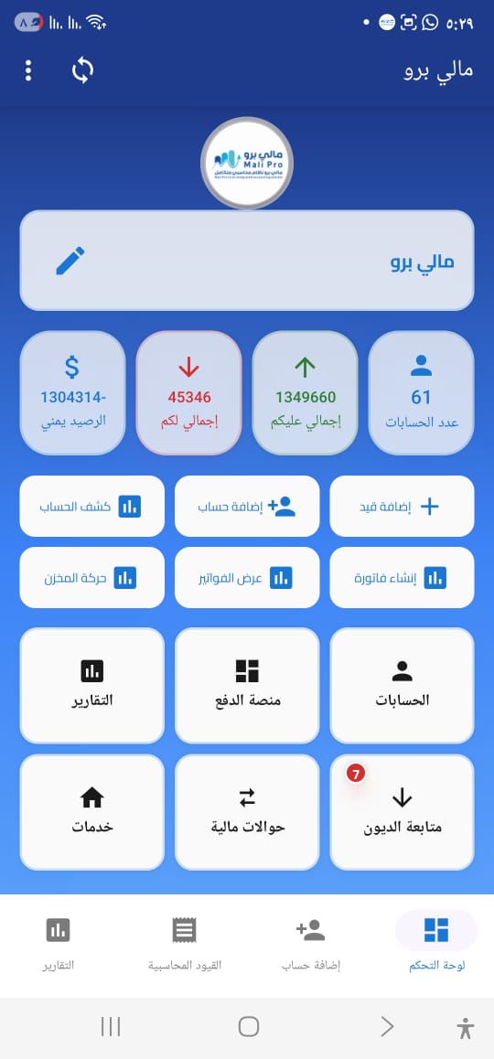 لوحة التحكم